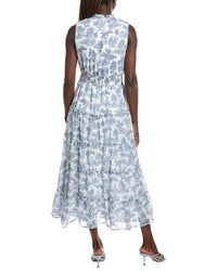 1.STATE 1.State Printed Ruffle Neck Maxi Dress