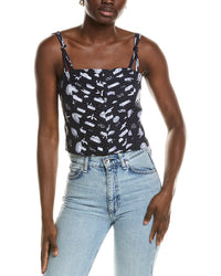 1.State Pintuck Linen-Blend Tank Top