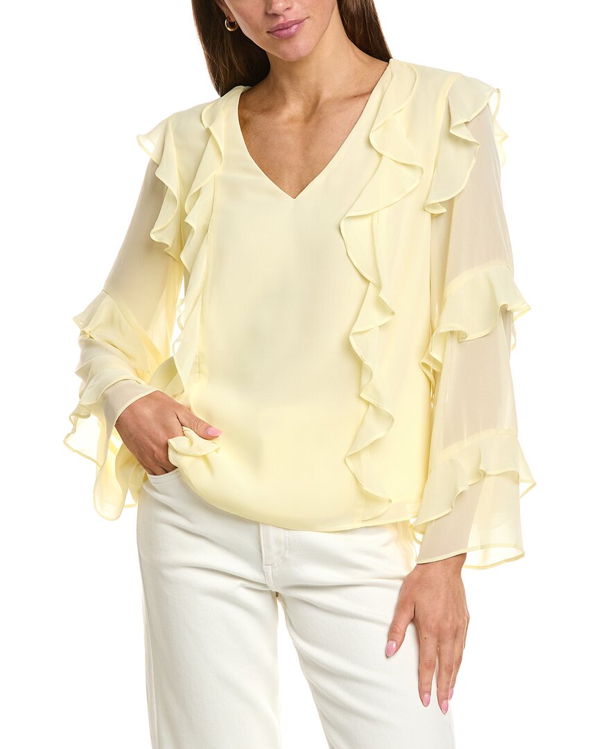 1.State Long Sleeve Ruffle Top