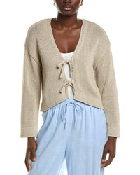 1.State Tie Front Cardigan