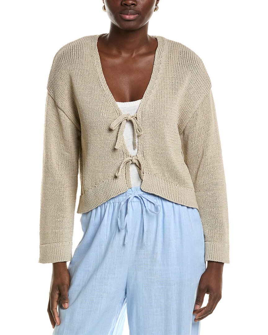 1.State Tie Front Cardigan