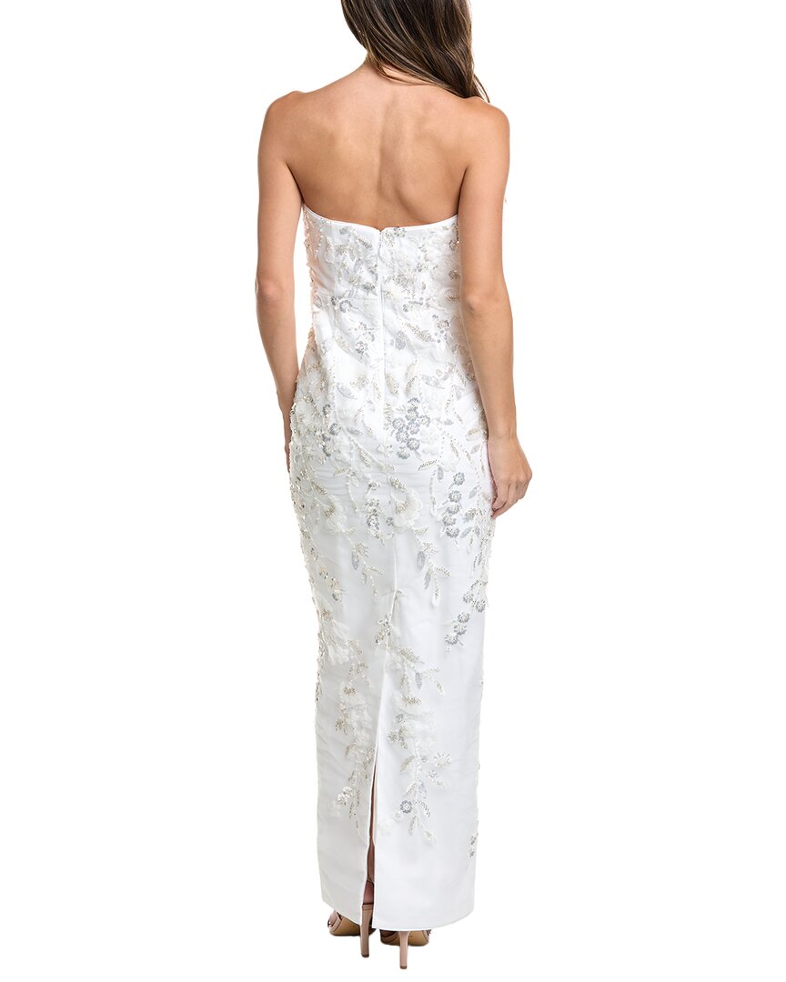 Milly Milly Magnolia Silver Beaded Dream Sequin Maxi Dress
