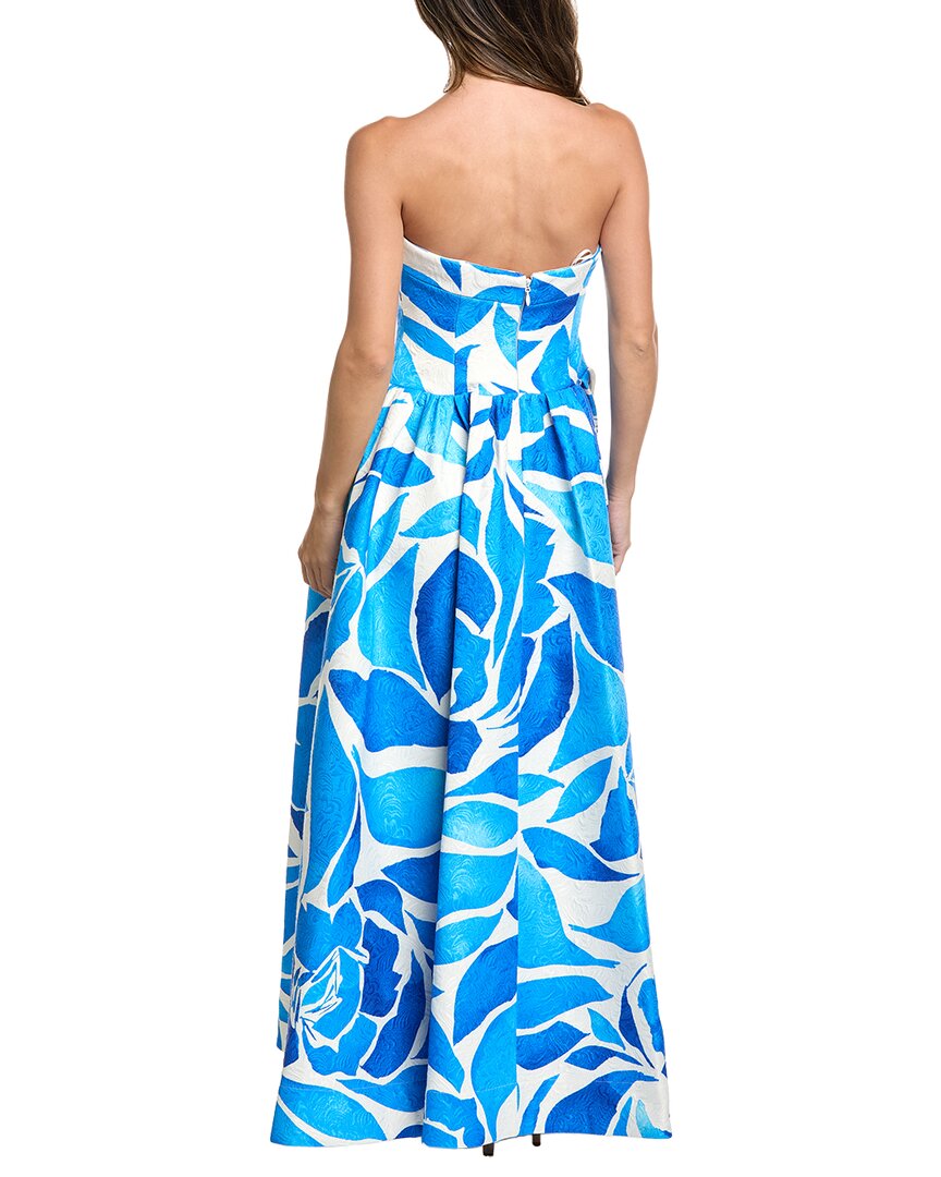 Milly Dream Rose Jacquard Ballgown Maxi Dress 4