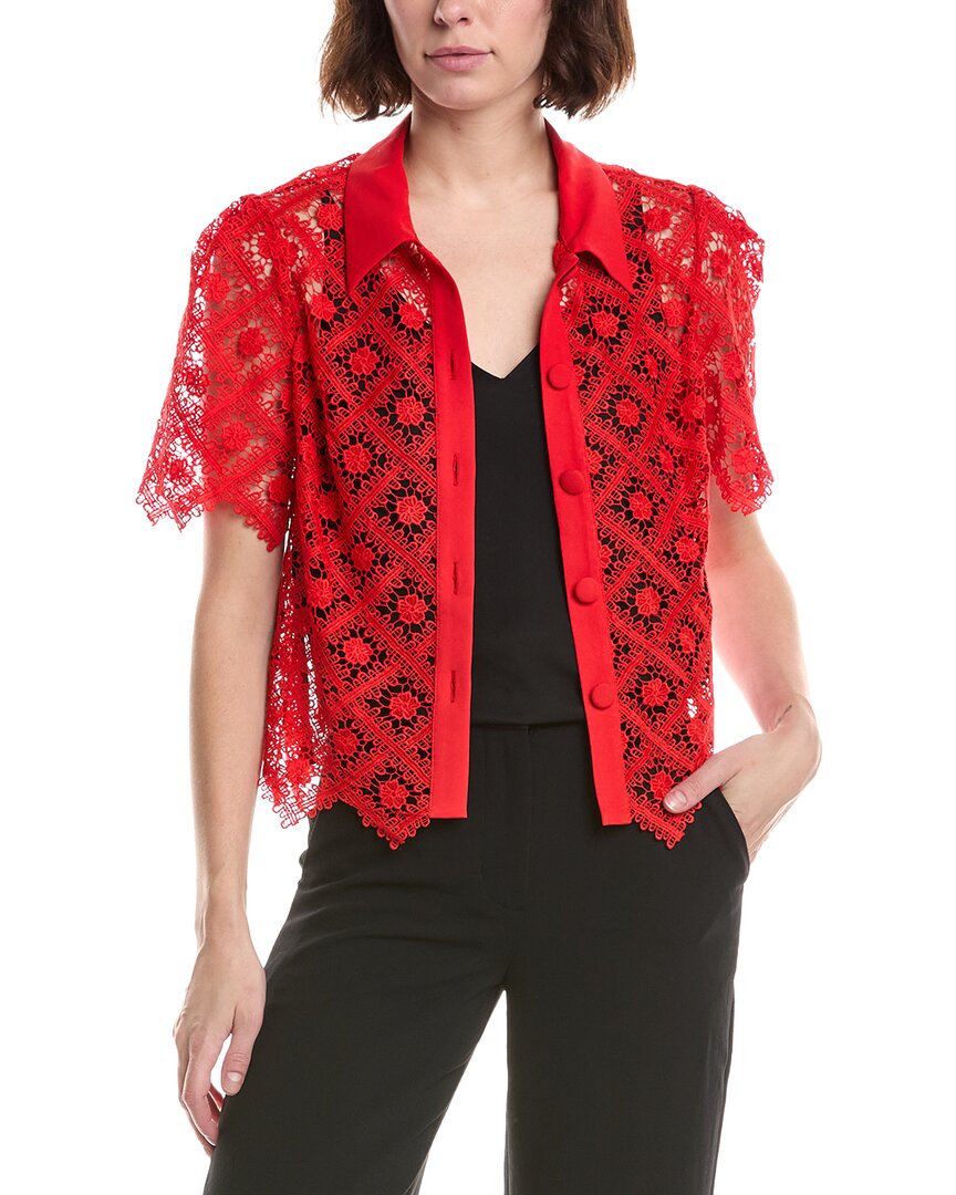 Milly Milly Addison Tile Lace Shirt
