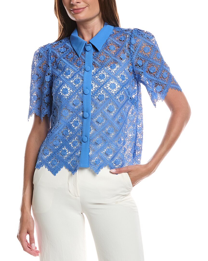Milly Addison Tile Lace Shirt