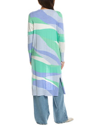 WISPR Wispr Abstract Silk-Blend Maxi Cardigan