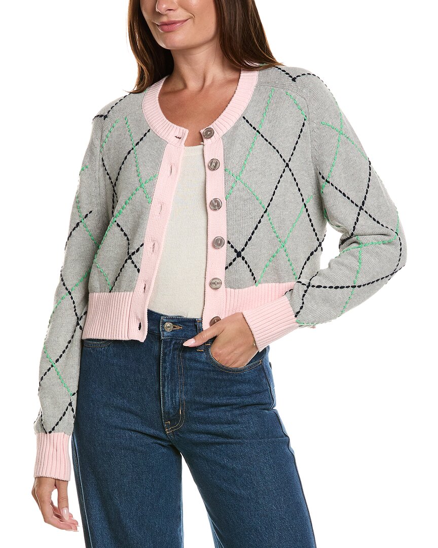 WISPR Wispr Contrast Diamond Stitch Cardigan