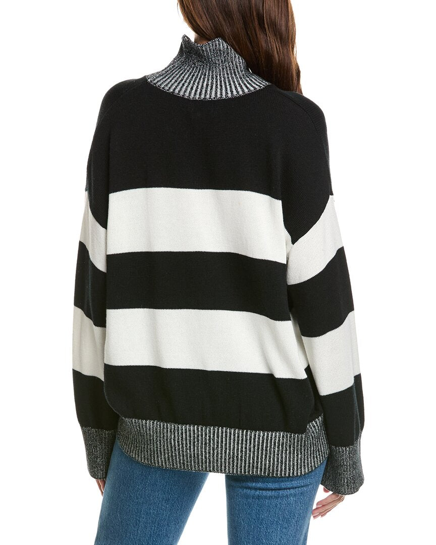 WISPR Wispr Betty Stripe High Neck Sweater