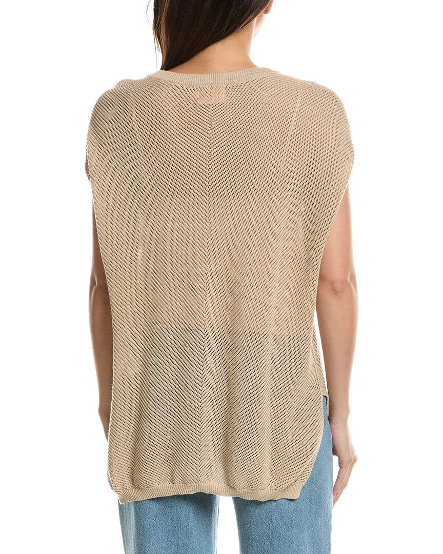 WISPR Wispr Chevron Pointelle Bronte Silk-Blend Top