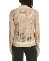 WISPR Wispr Open Cable Silk-Blend Bomber Jacket