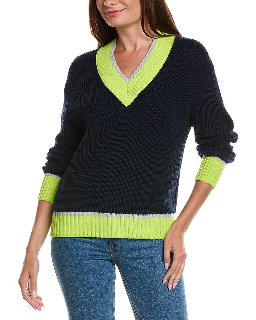 WISPR Wispr Chunky Tipped High V-Neck Sweater
