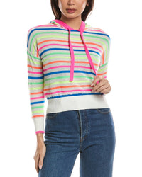 WISPR Wispr Rainbow Stripe Silk-Blend Hoodie