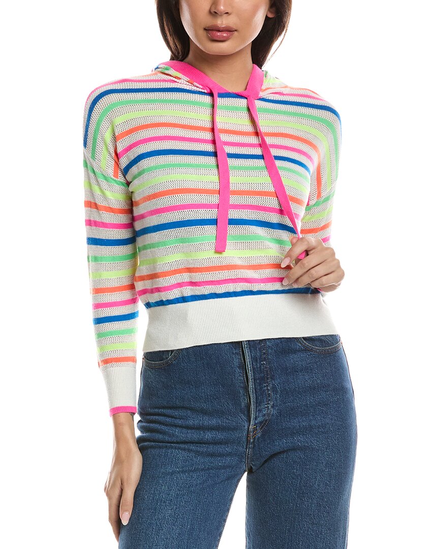 WISPR Wispr Rainbow Stripe Silk-Blend Hoodie
