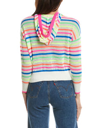 WISPR Wispr Rainbow Stripe Silk-Blend Hoodie