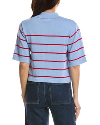WISPR Wispr Stripe Button Up Polo Sweater