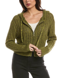 WISPR Wispr Twist Yarn Ladder Stitch Cropped Hoodie