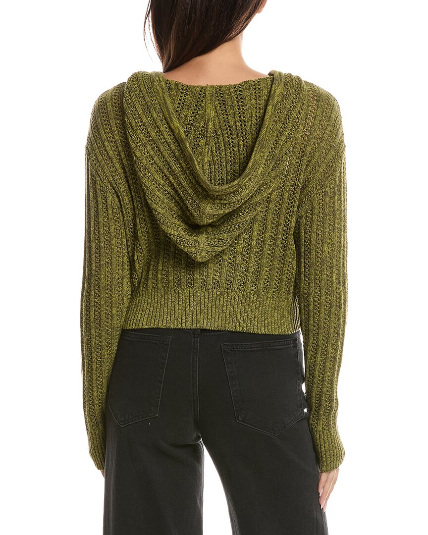 WISPR Wispr Twist Yarn Ladder Stitch Cropped Hoodie