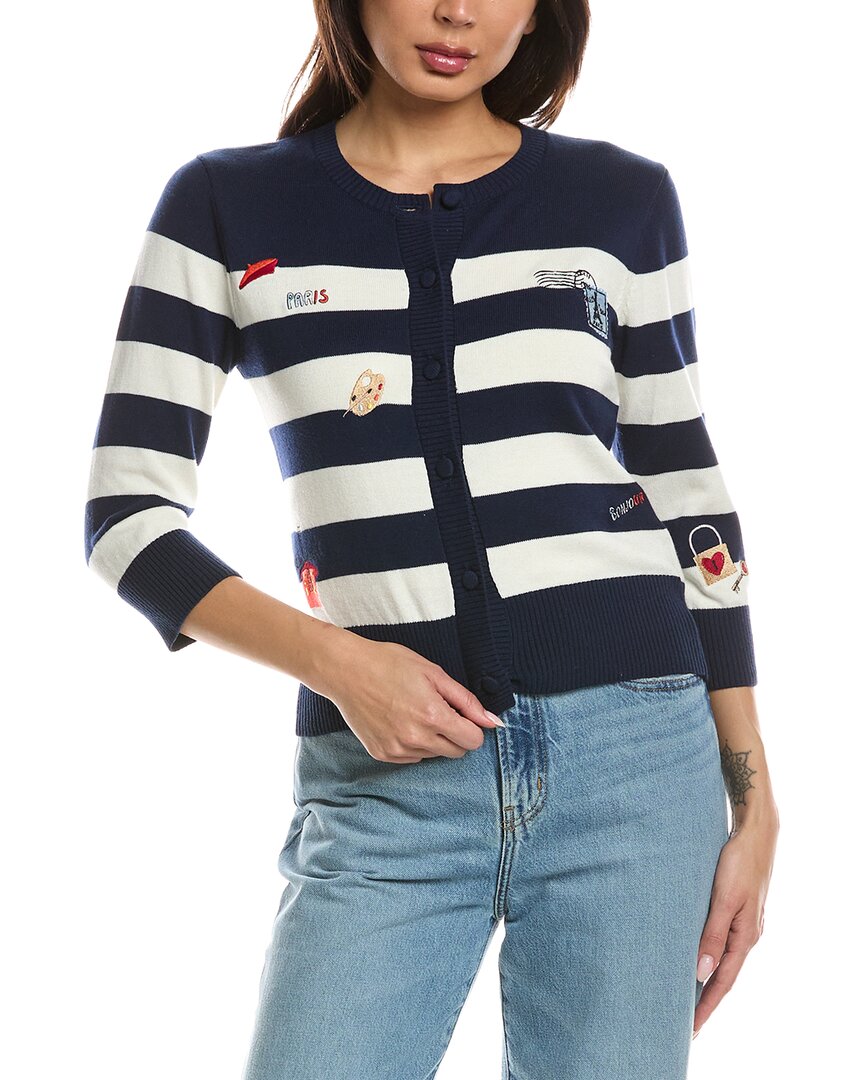 WISPR Wispr French Embroidery Stripe Cardigan