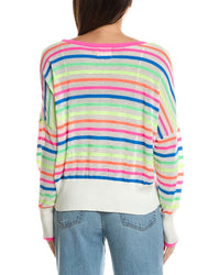 WISPR Wispr Mini Stripe Relax Neck Silk-Blend Top