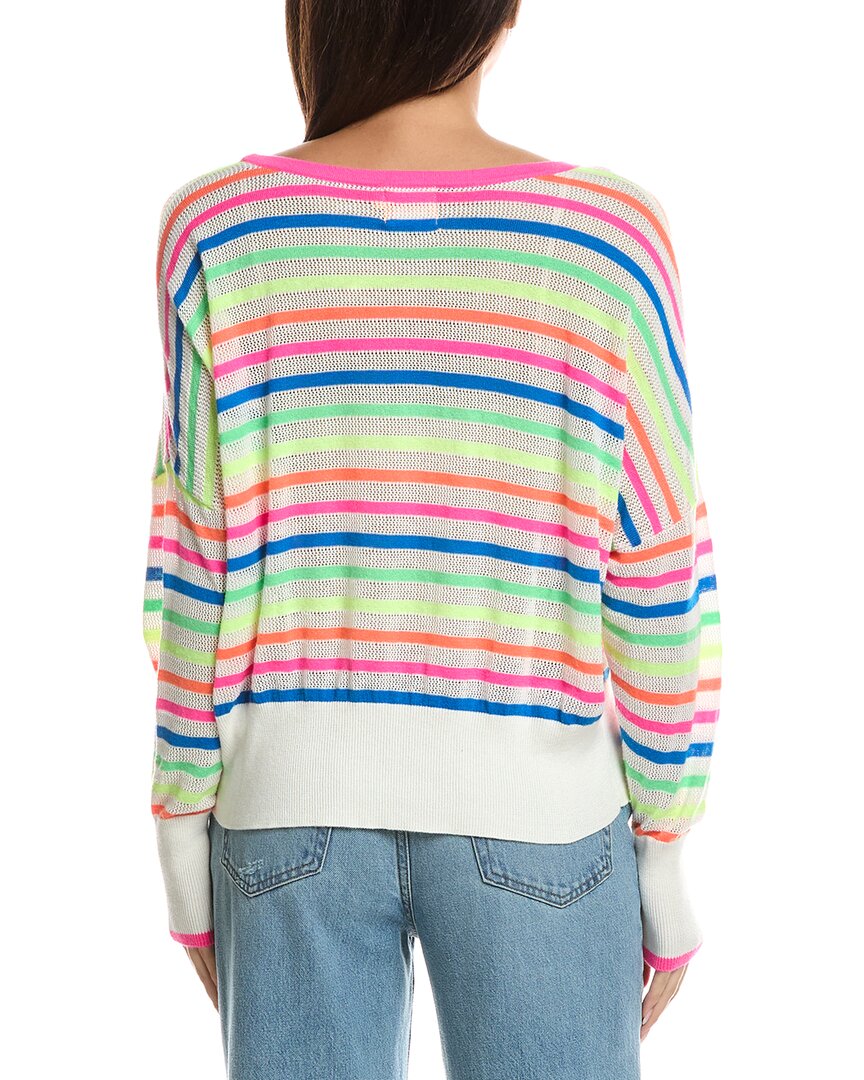 WISPR Wispr Mini Stripe Relax Neck Silk-Blend Top