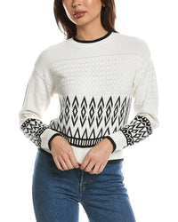 WISPR Wispr Mix Stitch Geo Crewneck Sweater