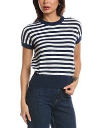 WISPR Wispr Nautical Stripe Silk-Blend T-Shirt