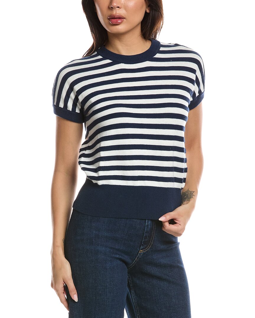 WISPR Wispr Nautical Stripe Silk-Blend T-Shirt