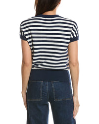 WISPR Wispr Nautical Stripe Silk-Blend T-Shirt