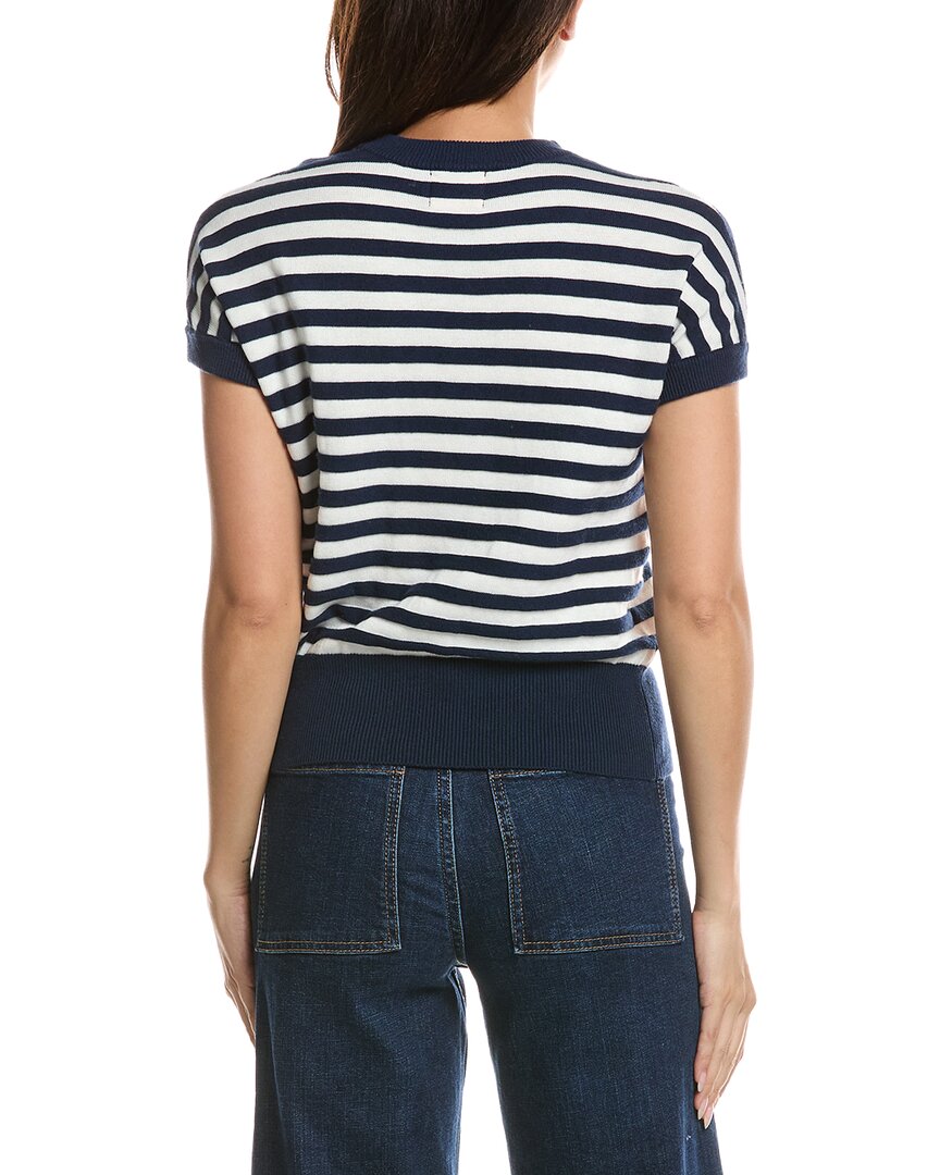 WISPR Wispr Nautical Stripe Silk-Blend T-Shirt