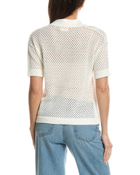 WISPR Wispr Relaxed Pointelle Polo Sweater