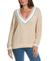 WISPR Wispr Chevron Stripe Silk-Blend Sweater