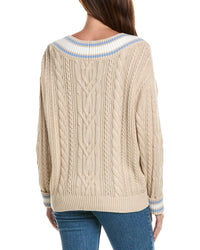 WISPR Wispr Chevron Stripe Silk-Blend Sweater