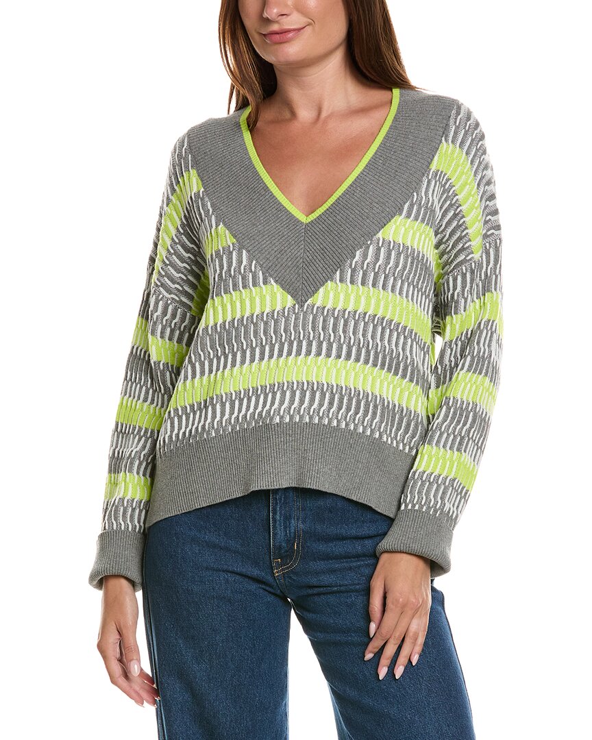 WISPR Wispr Wave Stitch V-Neck Sweater