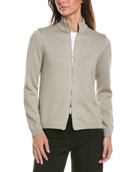 Lafayette 148 New York Lafayette 148 New York Fitted Silk-Blend Bomber Jacket