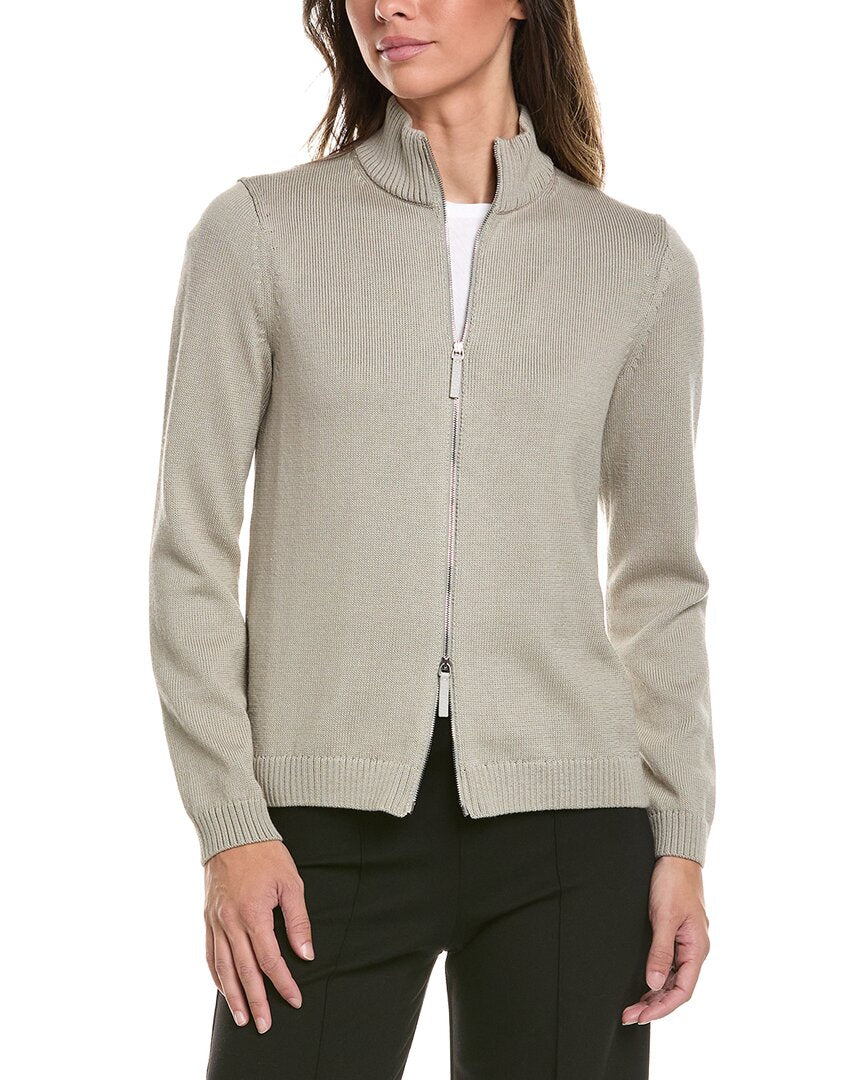 Lafayette 148 New York Lafayette 148 New York Fitted Silk-Blend Bomber Jacket