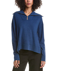 Lafayette 148 New York Lafayette 148 New York Half Zip Collared Sweater