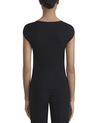 Lafayette 148 New York Lafayette 148 New York Ribbed Wide Crewneck Silk-Blend Pullover