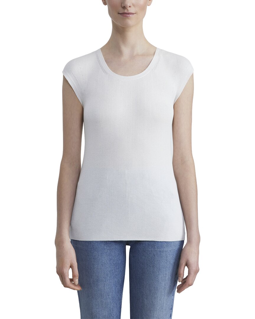 Lafayette 148 New York Lafayette 148 New York Ribbed Wide Crewneck Silk-Blend Pullover