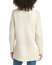 Lafayette 148 New York Lafayette 148 New York Stand Collar Drop Shoulder Cashmere & Silk-Blend  Sweater
