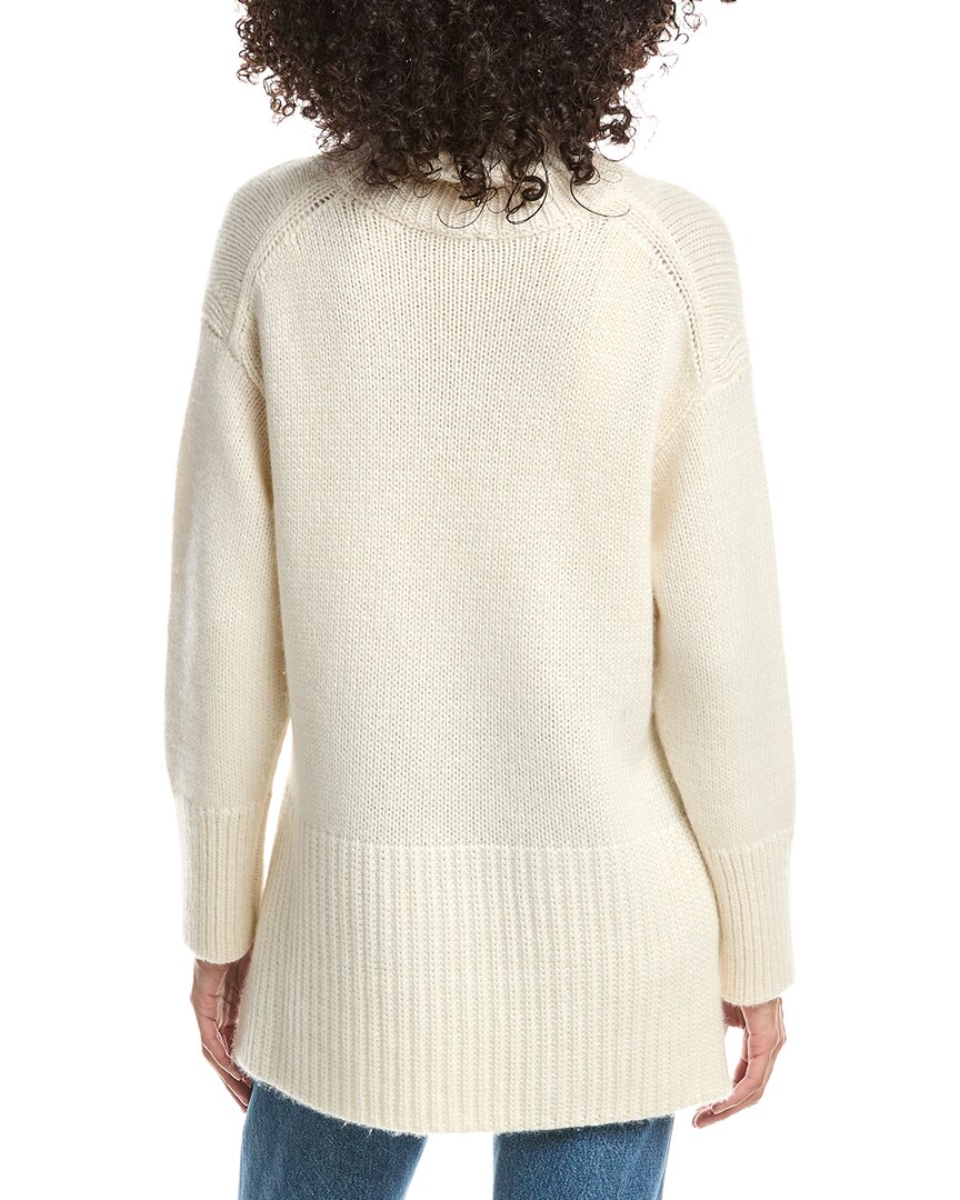 Lafayette 148 New York Lafayette 148 New York Stand Collar Drop Shoulder Cashmere & Silk-Blend  Sweater