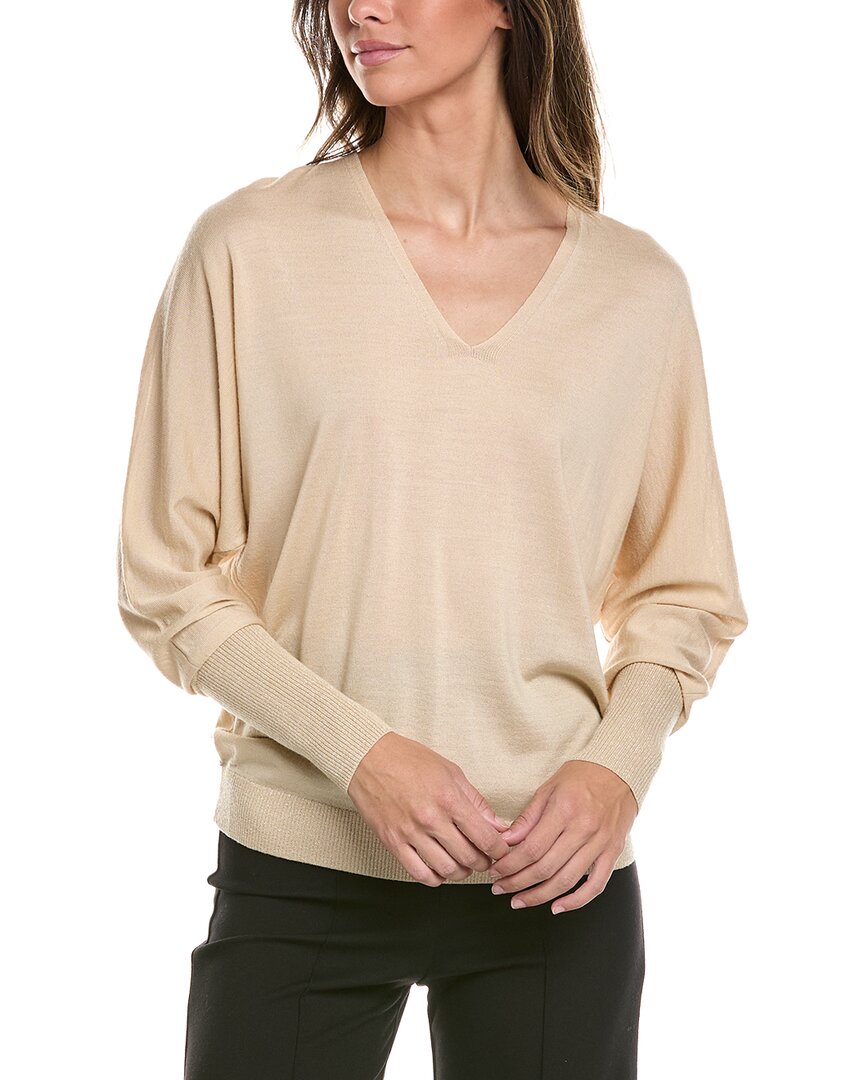 Lafayette 148 New York Lafayette 148 New York V Neck Dolman Wool & Silk-Blend Sweater