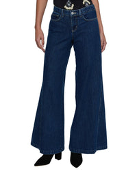 L’AGENCE L’Agence Savina Low-Rise Wide Leg Sneaker Jean