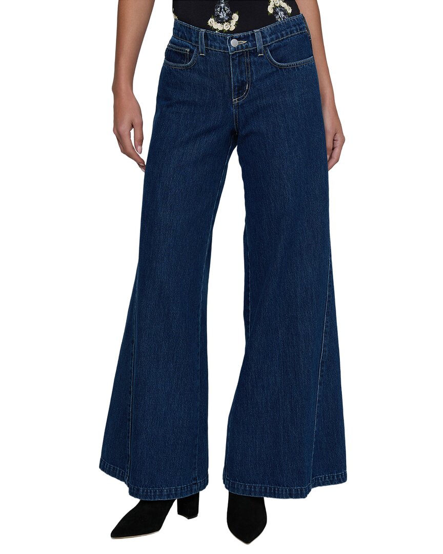 L’AGENCE L’Agence Savina Low-Rise Wide Leg Sneaker Jean