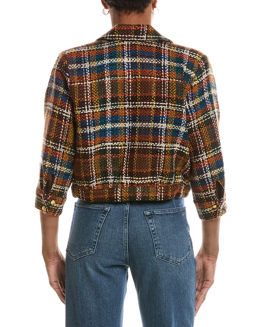 L’AGENCE L’Agence Jia Crop 3/4 Sleeve Wool-Blend Jacket