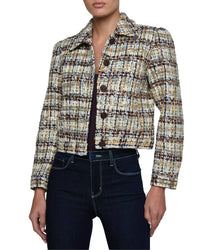 L’AGENCE L’Agence Kasey Bracelet Sleeve Wool-Blend Jacket