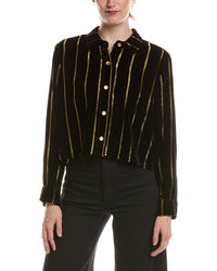 L’AGENCE L’Agence Cosette Crop Hi Low Shirt