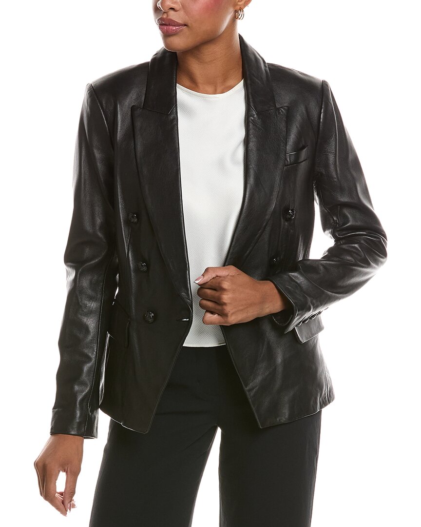 L’AGENCE L’Agence Kenzie Leather Blazer
