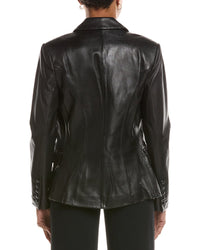 L’AGENCE L’Agence Kenzie Leather Blazer