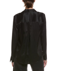 L’AGENCE L’Agence Divya Pintuck Silk Tux Shirt