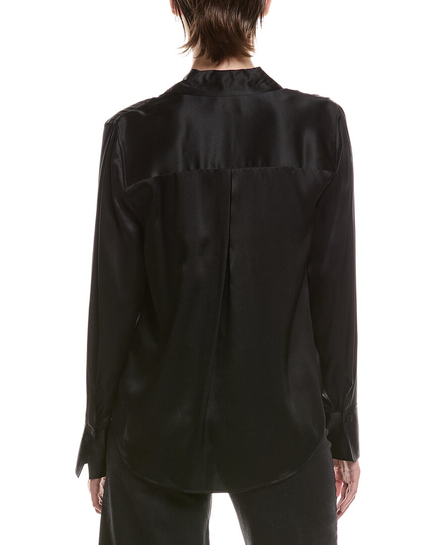 L’AGENCE L’Agence Divya Pintuck Silk Tux Shirt